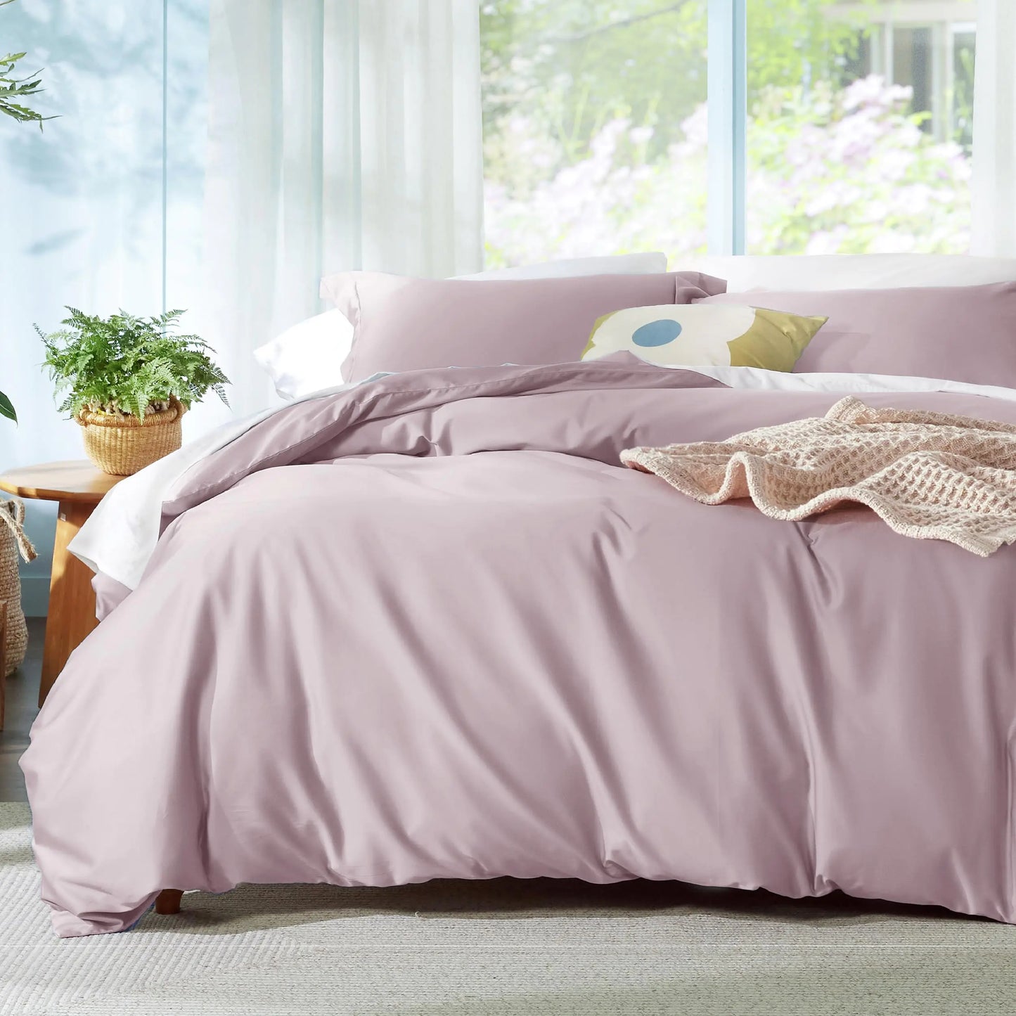 ChillNest™ Cooling Comforter – Best for Night Sweats | Breathable & Lightweight | Sleep Better This Summer | Cotton-Lyocell Duvet Cover Set