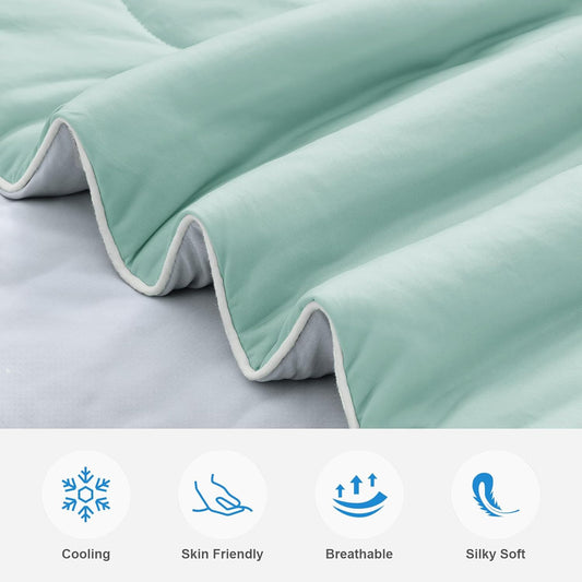ChillNest Cooling Comforter Queen – Cold Touch Blanket for Hot Sleepers & Night Sweats, Double-Sided Arc-Chill Cooling Blanket