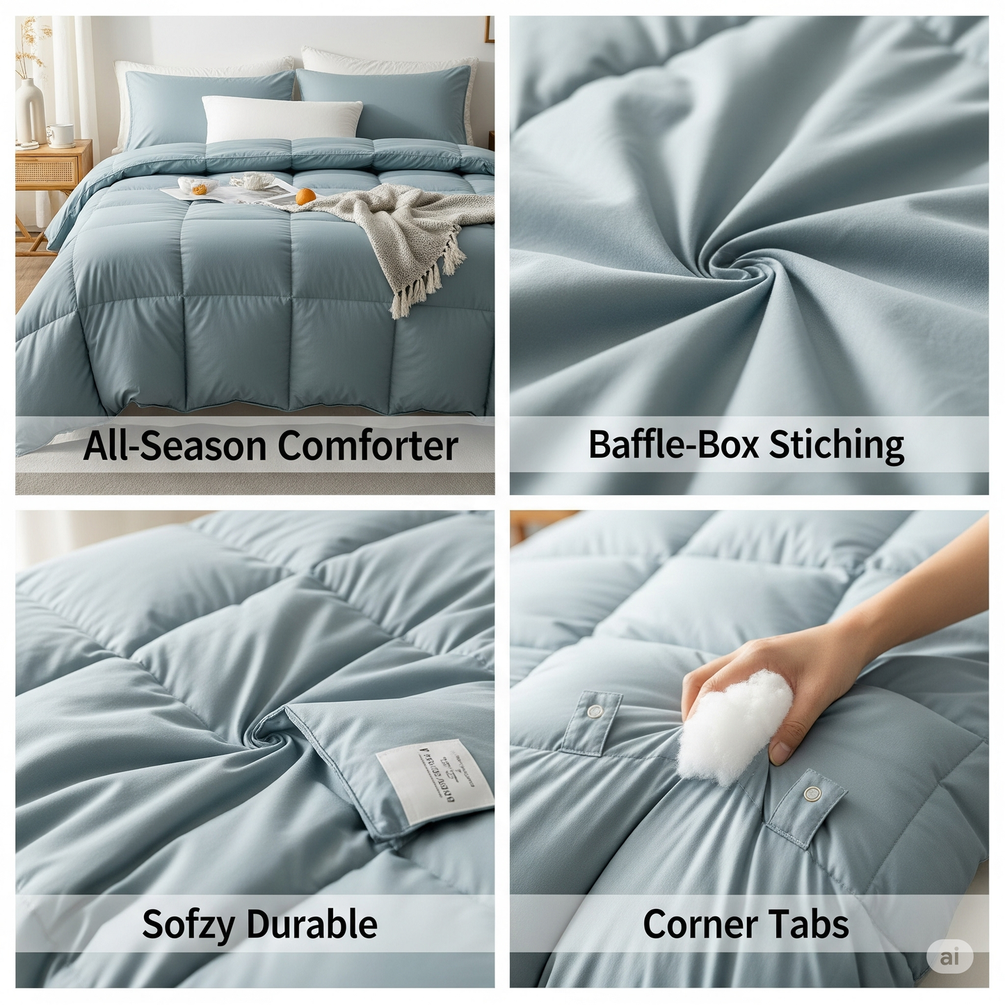 Chezmoi Collection All Season Queen Size Down Alternative Comforter