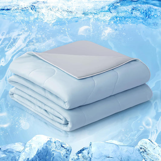 PHF Ice Blue Cooling Comforter King – Arc-Chill, Q-Max 0.5+, Lightweight Blanket for Hot Sleepers & Night Sweats