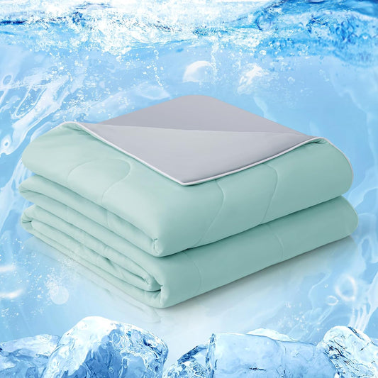 ChillNest Cooling Comforter Queen – Cold Touch Blanket for Hot Sleepers & Night Sweats, Double-Sided Arc-Chill Cooling Blanket
