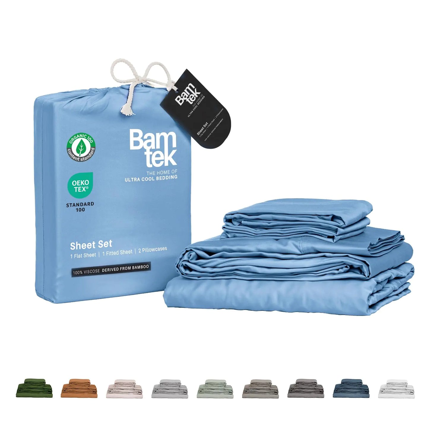 ChillNest Cooling Bamboo Viscose Sheets – Full Size, Deep Pocket 4‑Piece Set – Best for Hot Sleepers, Breathable & Cooling, Florida & Arizona Ready